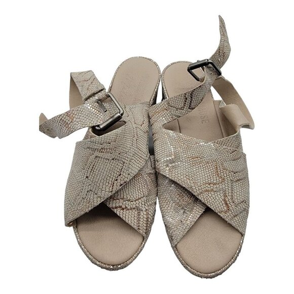 MATISSE X Society Amuse Runaway Snakeskin Print Sandals Size 8M - Picture 3 of 10